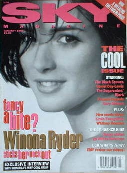 Sky magazine - Winona Ryder cover (January 1993)