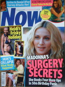 <!--2008-08-18-->Now magazine - Madonna cover (18 August 2008)