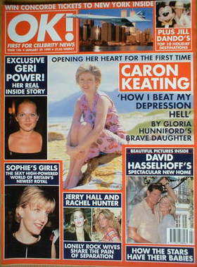 <!--1999-01-29-->OK! magazine - Caron Keating cover (29 January 1999 - Issu