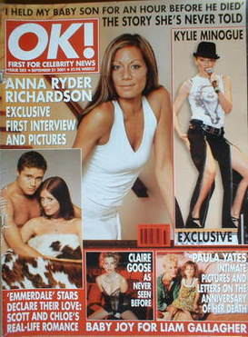 OK! magazine - Anna Ryder Richardson cover (21 September 2001 - Issue 282)