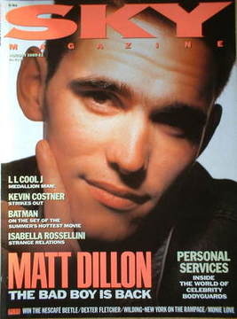 <!--1989-08-->Sky magazine - Matt Dillon cover (August 1989)