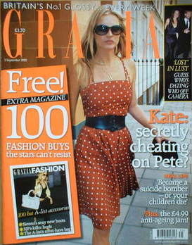 <!--2005-09-05-->Grazia magazine - Kate Moss cover (5 September 2005)