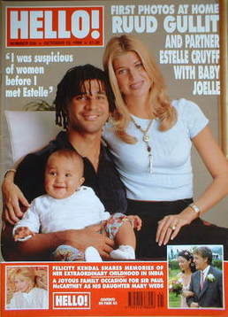 Hello! magazine - Ruud Gullit cover (10 October 1998 - Issue 530)