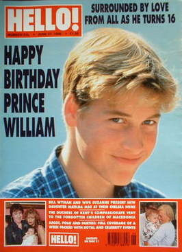Hello! magazine - Prince William cover (27 June 1998 - Issue 515)
