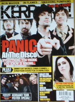 Kerrang magazine - Panic At The Disco cover (1 March 2008 - Issue 1199)