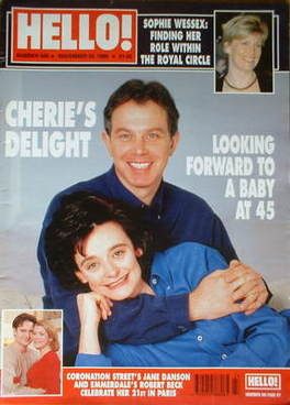 Hello! magazine - Tony Blair and Cherie Blair cover (30 November 1999 - Issue 588)