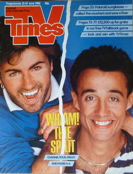 TV Times magazine - Wham! cover (21-27 June 1986)