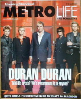 Metrolife magazine - Duran Duran cover (9-15 April 2004)