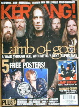 <!--2009-02-21-->Kerrang magazine - Lamb of God cover (21 February 2009 - I