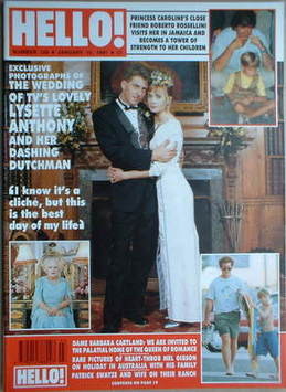 Hello! magazine - Lysette Anthony wedding cover (19 January 1991 - Issue 136)