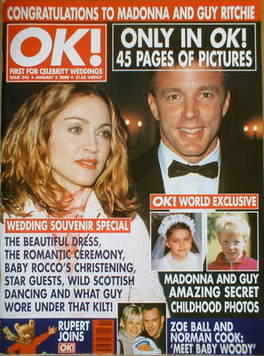 OK! magazine - Madonna and Guy Ritchie cover (5 January 2001 - Issue 245)