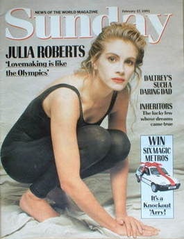 Sunday magazine - 17 February 1991 - Julia Roberts cover