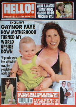 Hello! magazine - Gaynor Faye cover (9 July 2002 - Issue 721)