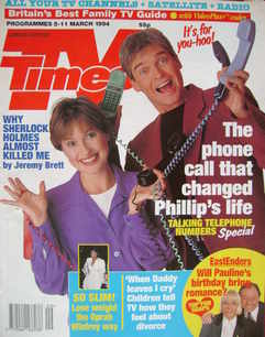 TV Times magazine - Emma Forbes and Phillip Schofield cover (5-11 March 1994)
