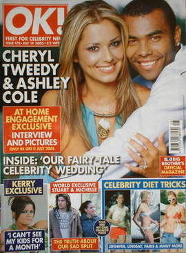 OK! magazine - Cheryl Tweedy and Ashley Cole cover (19 July 2005 - Issue 478)