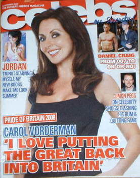 Celebs magazine - Carol Vorderman cover (28 September 2008)