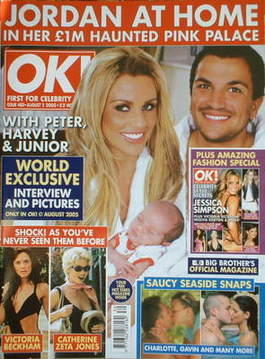 OK! magazine - Jordan Katie Price and Peter Andre and Junior cover (2 August 2005 - Issue 480)