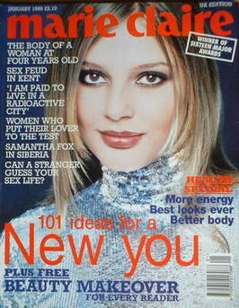 British Marie Claire magazine - January 1996 - Bridget Hall cover