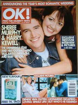 <!--2002-03-21-->OK! magazine - Sheree Murphy and Harry Kewell cover (21 Ma
