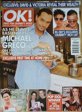 OK! magazine - Michael Greco cover (21 February 2002 - Issue 303)