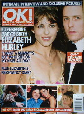 OK! magazine - Liz Hurley and Hugh Grant cover (14 March 2002 - Issue 306)