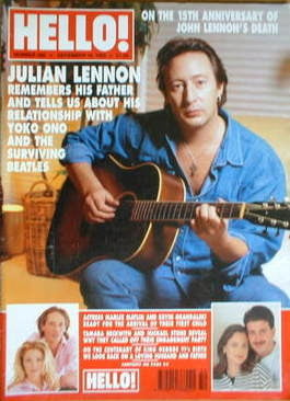 <!--1995-12-16-->Hello! magazine - Julian Lennon cover (16 December 1995 - 