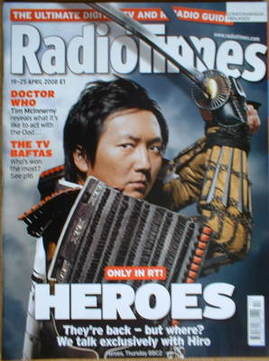 Radio Times magazine - Heroes cover (19-25 April 2008)