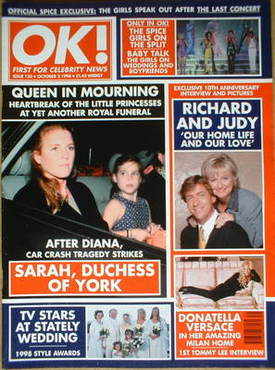 <!--1998-10-02-->OK! magazine - Sarah Duchess of York cover (2 October 1998