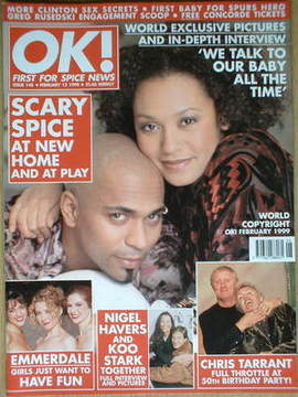 OK! magazine - Mel B and Jimmy Gulzar cover (12 February 1999 - Issue 148)