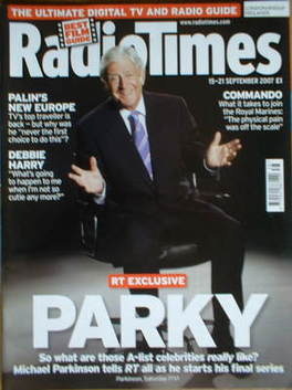 <!--2007-09-15-->Radio Times magazine - Michael Parkinson cover (15-21 Sept