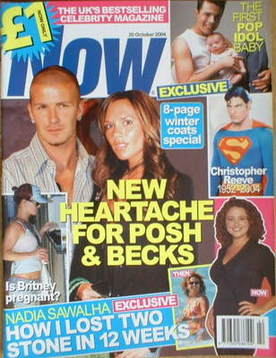 <!--2004-10-20-->Now magazine - David Beckham and Victoria Beckham cover (2
