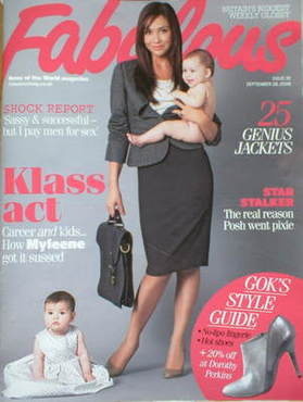 <!--2008-09-28-->Fabulous magazine - Myleene Klass cover (28 September 2008