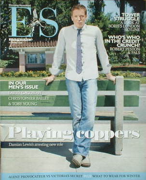 Evening Standard magazine - Damian Lewis cover (10 October 2008)