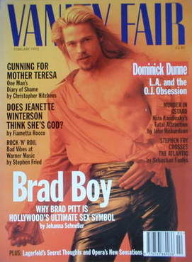 Vanity Fair magazine - Brad Pitt cover (February 1995)