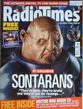 Radio Times magazine - Doctor Who Sontarans cover (26 April-2 May 2008)