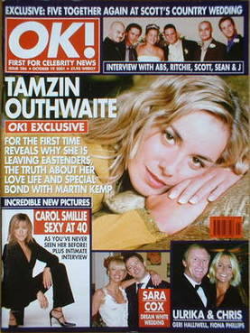 OK! magazine - Tamzin Outhwaite cover (19 October 2001 - Issue 286)
