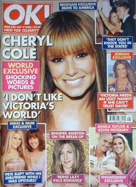 OK! magazine - Cheryl Cole cover (17 October 2006 - Issue 542)