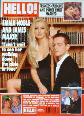 Hello! magazine - Emma Noble and James Major cover (30 January 1999 - Issue 545)