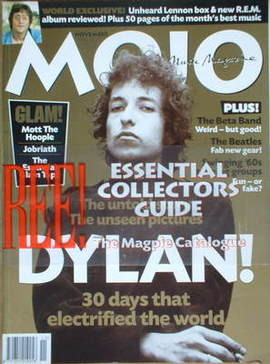 <!--1998-11-->MOJO magazine - Bob Dylan cover (November 1998 - Issue 60)