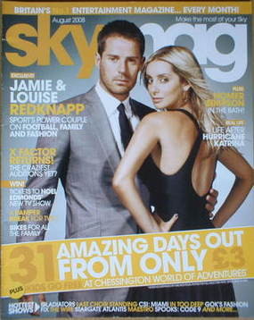 Sky TV magazine - August 2008 - Jamie Redknapp and Louise Redknapp cover