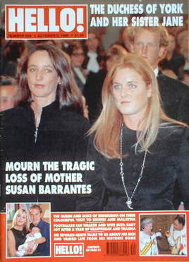 Hello! magazine - The Duchess of York and Jane Luedecke cover (3 October 1998 - Issue 529)