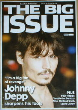 The Big Issue magazine - Johnny Depp cover (21-27 January 2008)