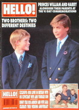Hello! magazine - Prince William and Prince Harry cover (2 September 1995 - Issue 371)