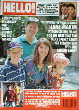 <!--1993-11-13-->Hello! magazine - Jane Makim cover (13 November 1993 - Iss