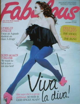 Fabulous magazine - Geri Halliwell cover (23 November 2008)