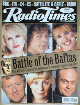 <!--1999-05-08-->Radio Times magazine - Battle of the Baftas cover (8-14 Ma