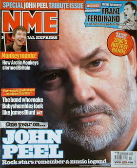 NME magazine - John Peel cover (15 October 2005)
