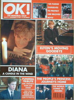 OK! magazine - Princess Diana cover (19 September 1997 - Issue 77)