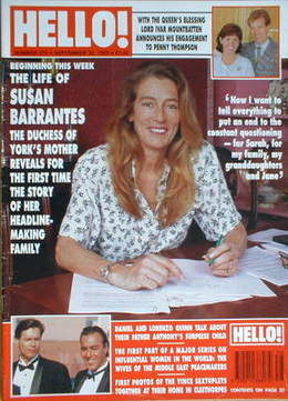 Hello! magazine - Susan Barrantes cover (25 September 1993 - Issue 272)