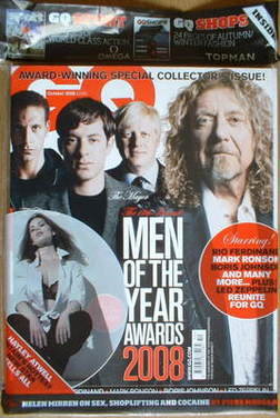 British GQ magazine - October 2008 - Men Of The Year Awards cover